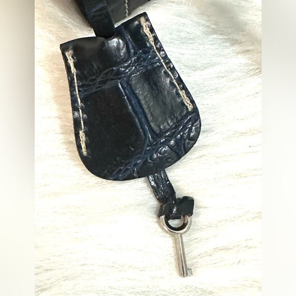 RARE Vintage Dooney & Bourke Bayou Collection Mini Satchel Blue Croc VGUC - Picture 10 of 16